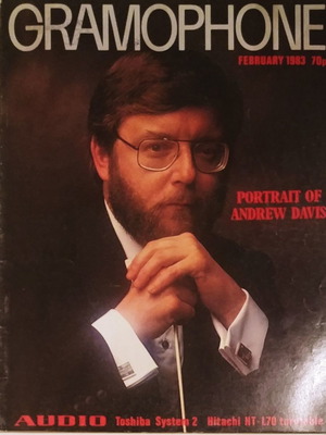 Gramophone Φεβρουαρίου 1983 με πορτραίτο του Andrew Davis μεταχειρισμένο