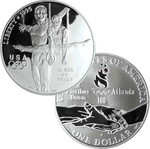 Ασημένιο δολάριο Proof 1995 U.S. Mint Ολυμπιακοί Αγώνες 1996 Γυμναστική καινούργιο