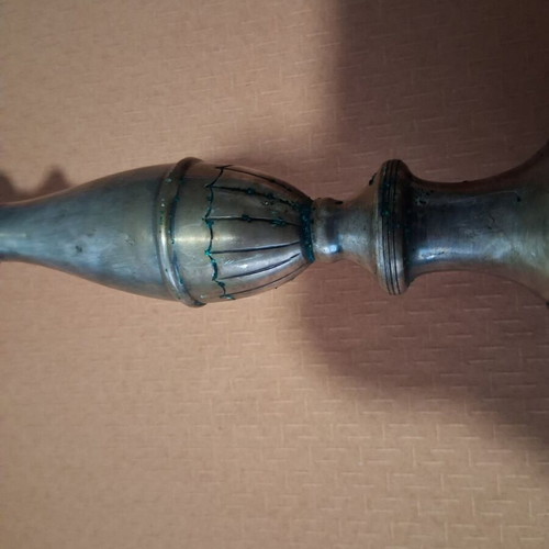 Metal candlestick 3-branch vintage used