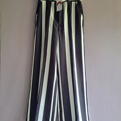 Frida Kahlo striped pants black and white new SheX