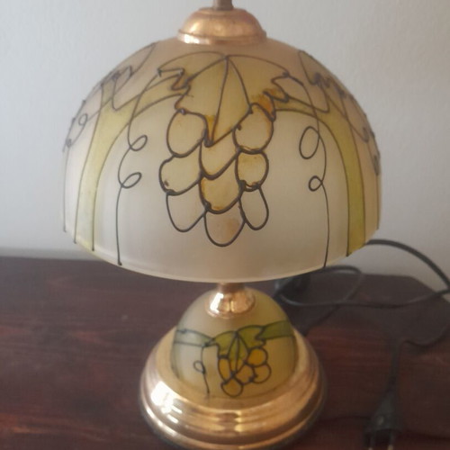 Retro table lamp stained glass like new