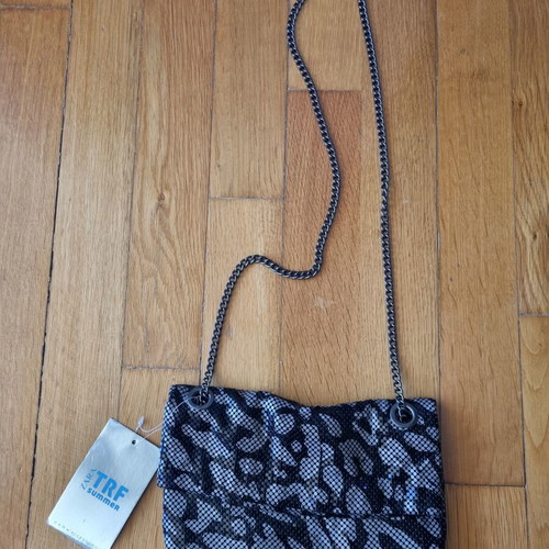 Zara shoulder bag new, black and silver with adjustable chain