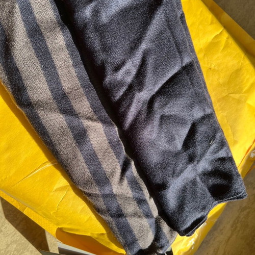 S.Oliver scarf new blue and beige unisex Black edition