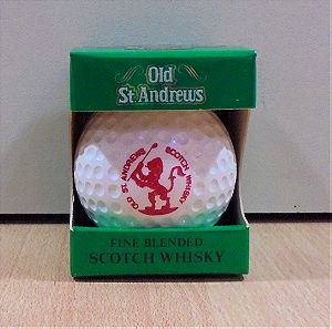 Old St. Andrews Scotch Whisky παλιό μπουκαλάκι μινιατούρα σε σχήμα μπάλας γκολφ