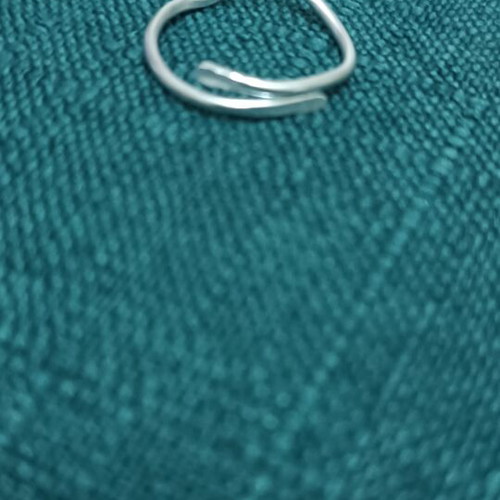 Wave ring adjustable, handmade from aluminum wire, silver color