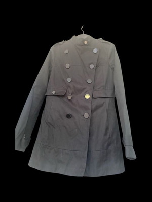 Ben Sherman trench coat used, black, size XS