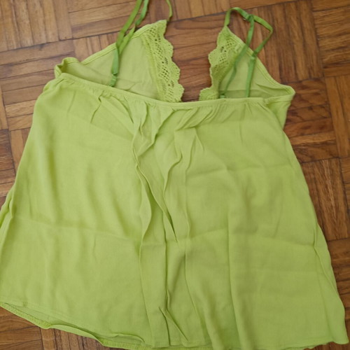 Green pistachio camisole top, medium-large