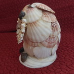 Handmade decorative owl from natural seashells, like new