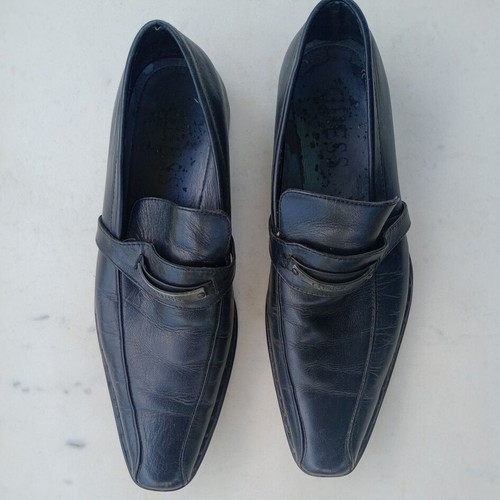 Guess men's used black shoes size 48 classic loafers