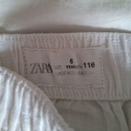 Λινό παιδικό παντελόνι Zara kids λευκό 6 ετών σαν καινούργιο