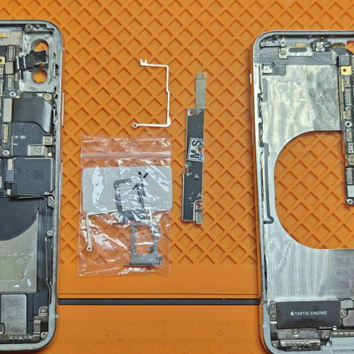 iPhone X parts used, package with cameras and motherboards
