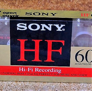 Sony HF 90 High Fidelity HF 60 Minute Blank Cassette Tape, CELLOPHANE sealed