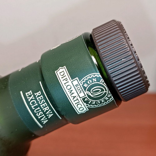 Diplomático Reserva Exclusiva Rum bottle used, empty 70cl