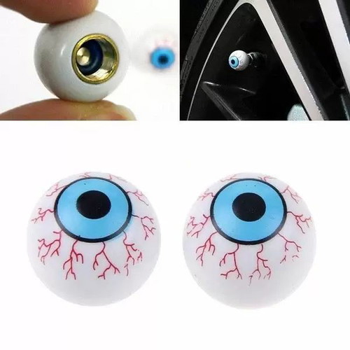 Car tire valve caps set of 4 Eyeballs new