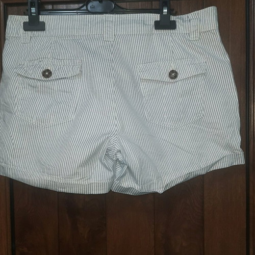 Terranova shorts used, blue and white stripes, size L