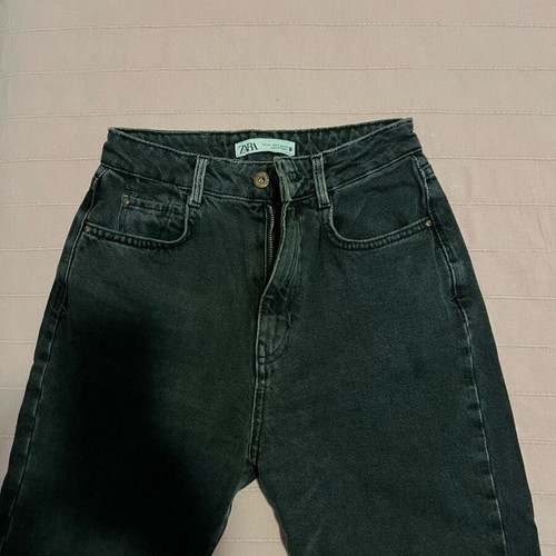 Zara mum jeans like new, size XS, black and grey