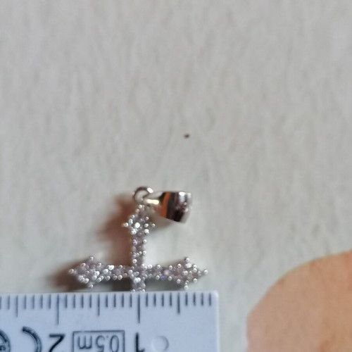 Silver 925 Cross with White Zircons new