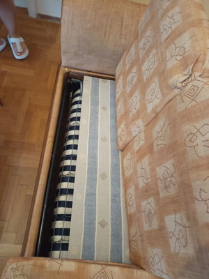 Three-seater sofa bed used