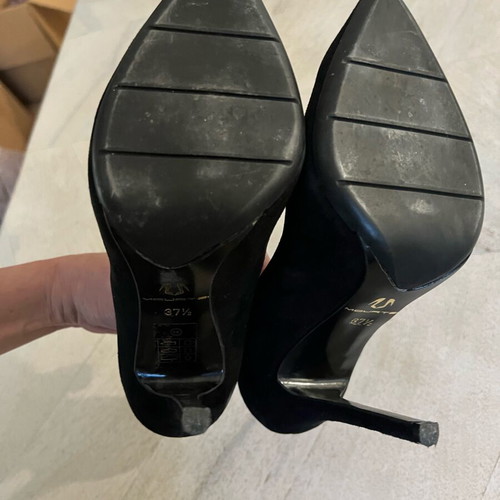Mourtzi pumps like new, size 38, black suede, 12cm heel