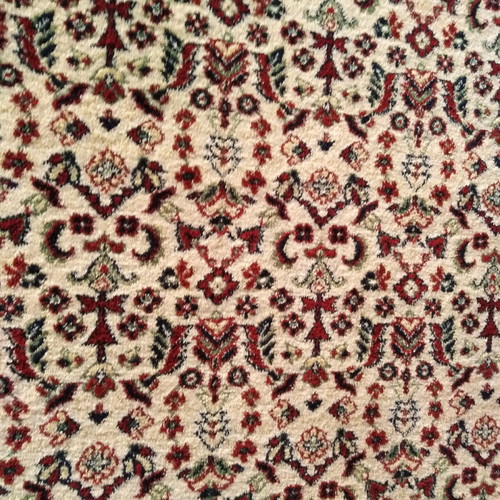 Biocarpets rug 2.50x3.00 new, ecru with repeating pattern