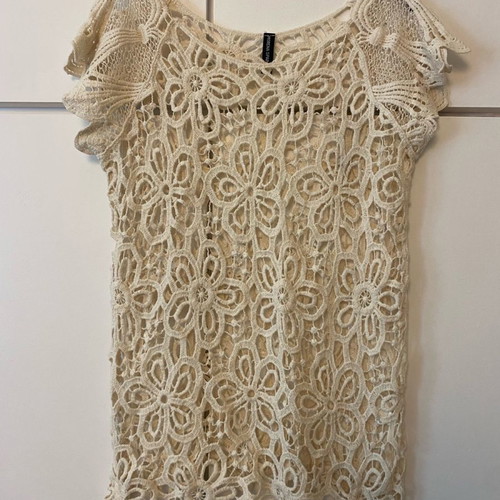 Short-sleeve blouse size s/m beige