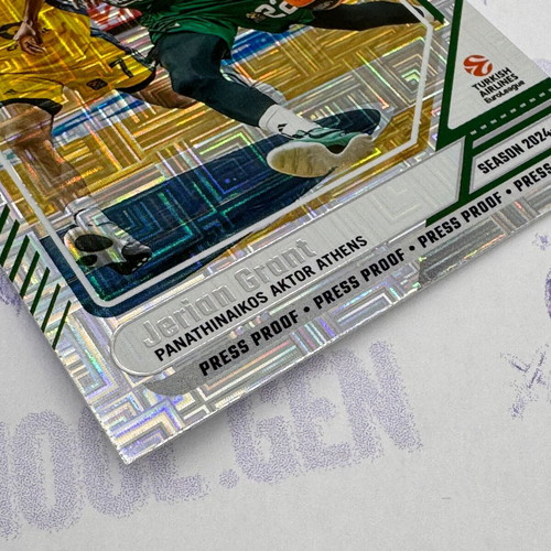 Panini Donruss Euroleague 2024-2025 Press Proof Jerian Grant Panathinaikos like new