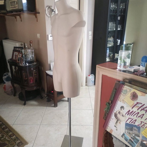 Professional male bust like new with inox base