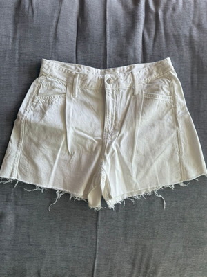 Mango white denim shorts like new, A-line fit, size S