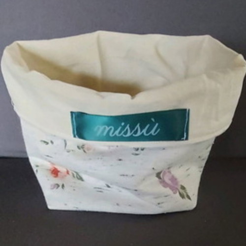Fabric basket for organization, handmade cotton