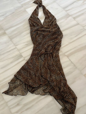 Love+Alicia asymmetrical leopard print dress like new