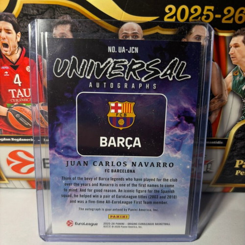 2025-26 Panini Origins EuroLeague Juan Carlos Navarro Auto card like new