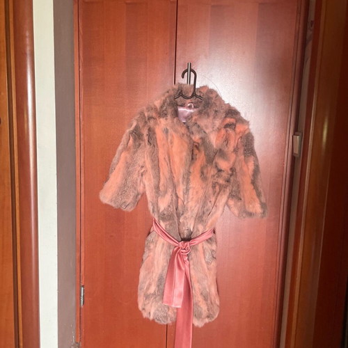 Rabbit fur coat like new, size M