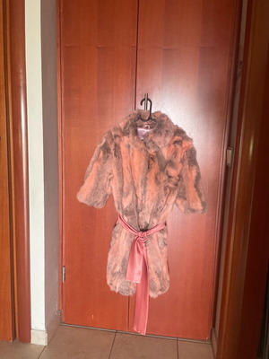 Rabbit fur coat like new, size M