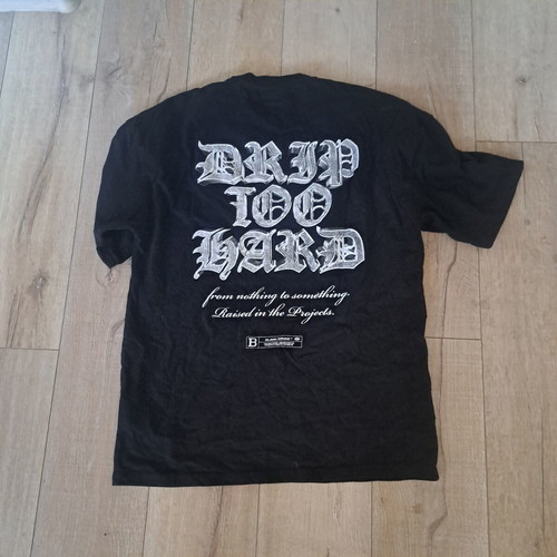Black Squad Paranoid men's oversized T-shirt like new, black, size L