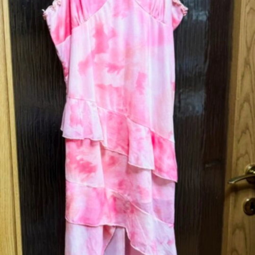 Dress pink, like new, elastic, sizes S/L