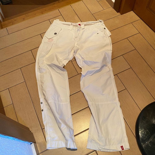 Esprit gabardine pants used, white, size L