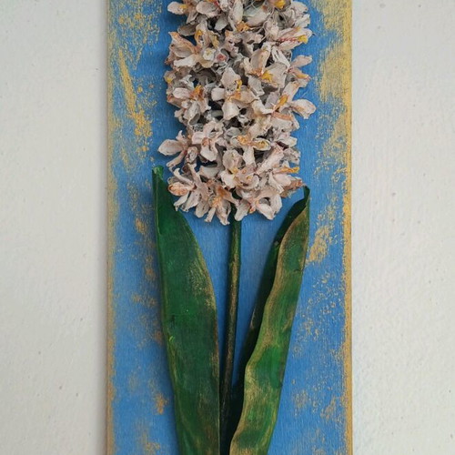 Hyacinth 3D handmade frame new from cypress apple seeds