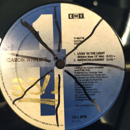 Caron Wheeler Livin' In The Light 12" vinyl maxi single used