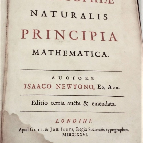 Philosophiæ Naturalis Principia Mathematica by Newton used, third edition 1726