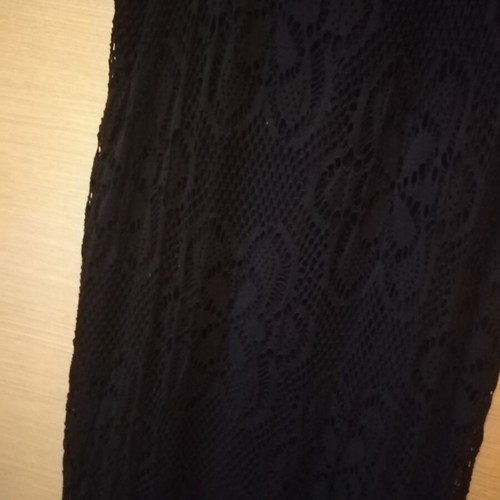 Dress lace with half lining, like new, black, one size