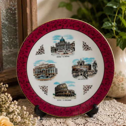 Vintage decorative plate Bavaria Germany Rome 25cm like new