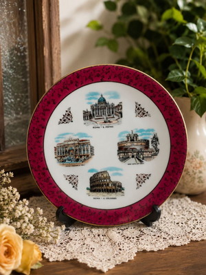 Vintage decorative plate Bavaria Germany Rome 25cm like new