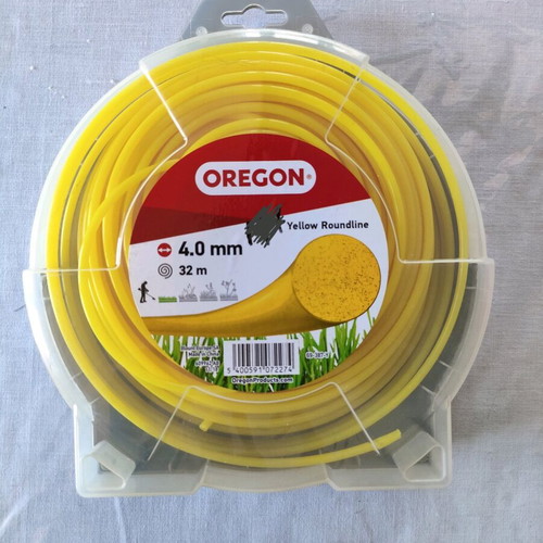 Yellow round Oregon trimmer line 4.0 mm thick x 32 meters. New