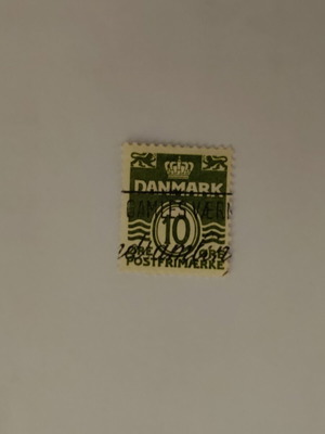Danish Stamp 10 Gamles Værn used, collectible