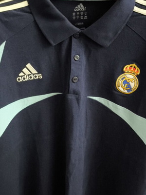 T-shirt Real Madrid 2XL used, Champions League polo by Adidas