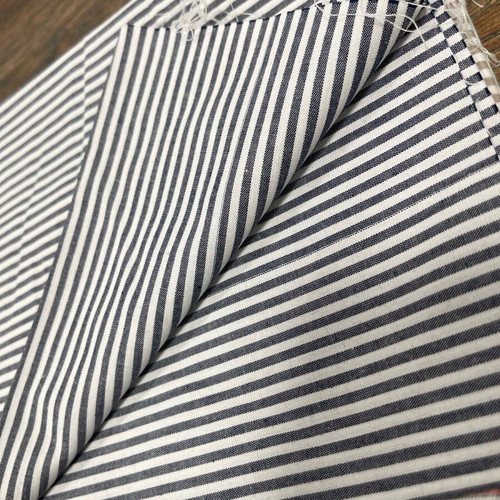 Striped fabric 0.50 x 1.50 like new, white - gray