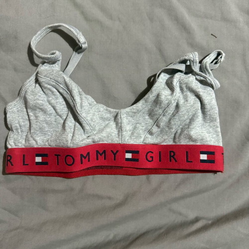 Tommy Hilfiger bralet, grey and red, size small