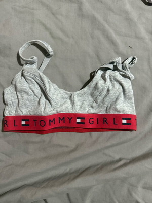 Tommy Hilfiger bralet, grey and red, size small