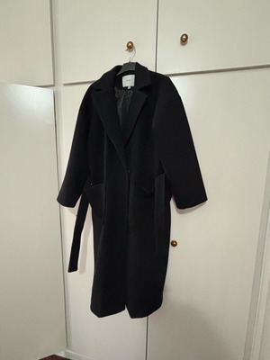 Black long ICHI coat like new, size S