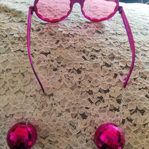 Disco ball glasses like new